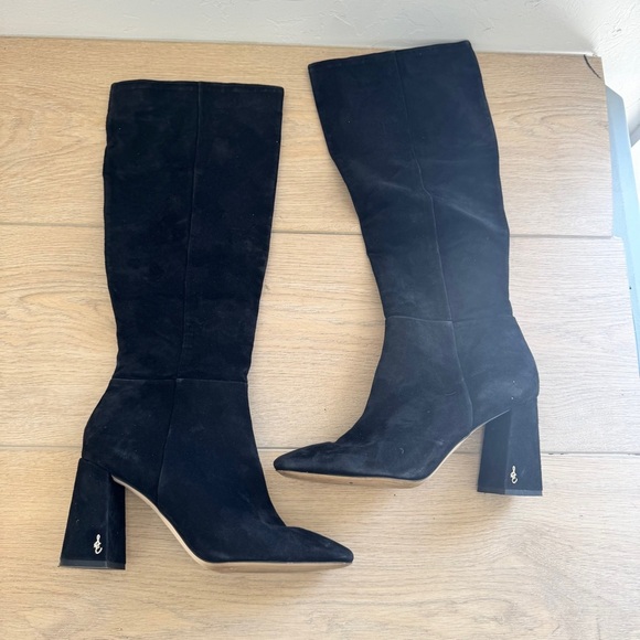 Sam Edelman Thora, Black Suede Boots 9.5 - Picture 4 of 9
